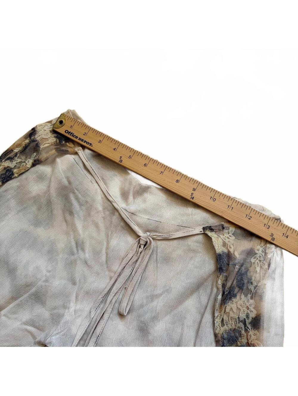 Origami by Vivien Cheetah Wide Leg Pants Lace Boho Bohemian Festival Small NWT - Picture 4 of 5